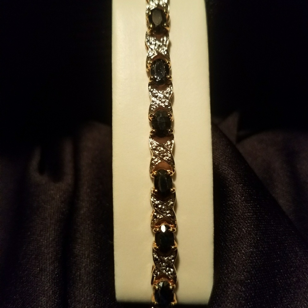 Midnight ice tennis bracelet